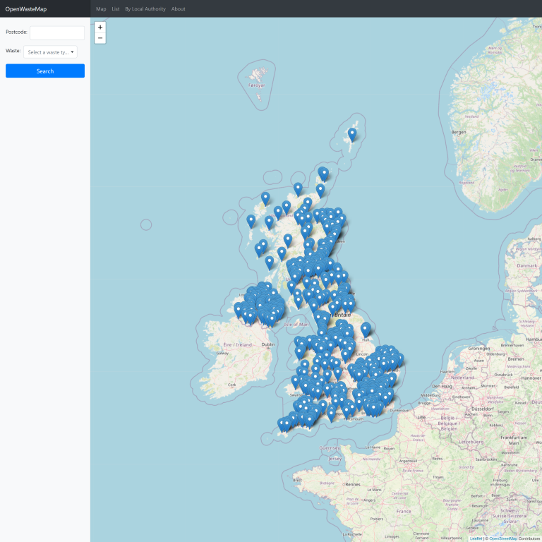 OpenWasteMap screenshot